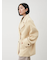 woolコクーンシルエットピーコート