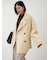 woolコクーンシルエットピーコート