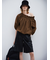 フェイクレザーセンタープレスハーフイージーパンツ