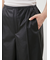 フェイクレザーセンタープレスハーフイージーパンツ