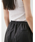 フェイクレザーセンタープレスハーフイージーパンツ