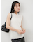 クルーネックノースリニットトップス