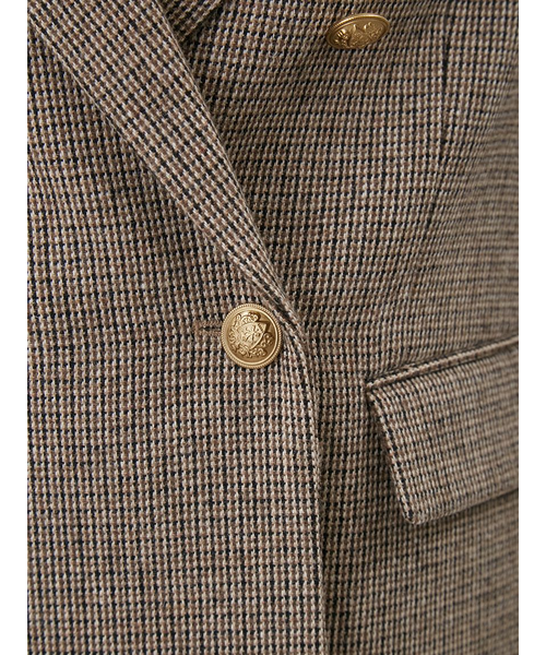 チェック金釦ダブルブレストブレザー｜ミラオーウェンの通販｜&mall