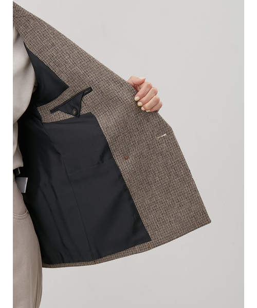 チェック金釦ダブルブレストブレザー｜ミラオーウェンの通販｜&mall