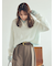 モヘア混シアーポロニットプルオーバー