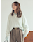 モヘア混シアーポロニットプルオーバー
