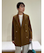 金釦ダブルブレストロングブレザー