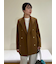 金釦ダブルブレストロングブレザー