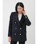 金釦ダブルブレストロングブレザー