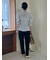 後ろゴムセンタープレステーパードパンツ