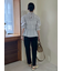 後ろゴムセンタープレステーパードパンツ