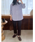 タブスリーブ釦ダウン柄シャツ