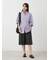 タブスリーブ釦ダウン柄シャツ