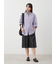 タブスリーブ釦ダウン柄シャツ