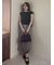 ウエストデザインストレートロングスカート