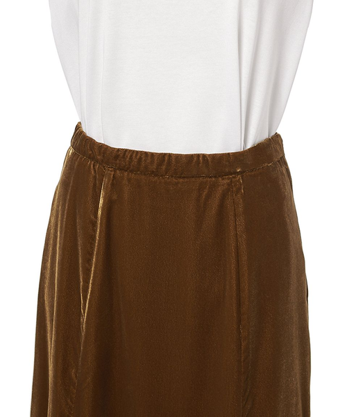 エスカルゴデザインベロアナロースカート｜ミラオーウェンの通販