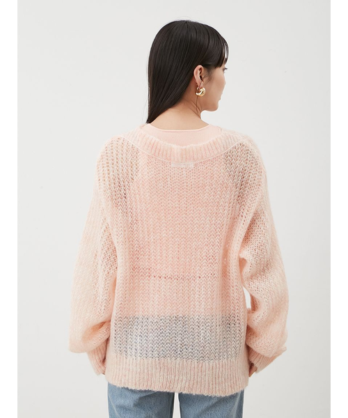 新品タグ付　タンクSETローゲージモヘアルーズプルオーバー　茶色 タンクSETローゲージモヘアルーズプルオーバー（ニット）｜Mila