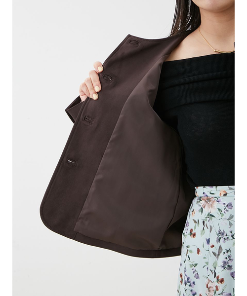 パッチポケットコンパクトスエードジャケット｜ミラオーウェンの通販