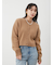 【セットアップ対応】カシミヤタッチケーブルニットカーディガン