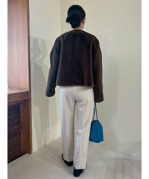 金釦クロップドファージャケット｜ミラオーウェンの通販｜&mall