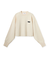 クロップドクルーネックニット