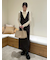 【セットアイテム】クルーネックニット×Aラインキャミレイヤードワンピース