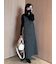 【セットアイテム】クルーネックニット×Aラインキャミレイヤードワンピース