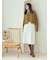 【セットアップ対応】カシミヤタッチケーブルニットプルオーバー