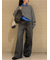 【セットアイテム】シャツレイヤードケーブル短丈ニット
