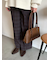 チェックパターン2タックワイドパンツ