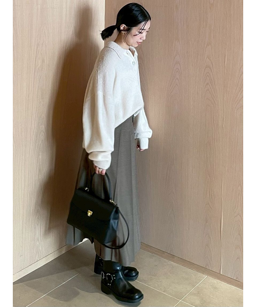 バックル付きOneWAYプリーツスカート Mila Owen｜バックル付きOneWAYプリーツスカート | Rakuten Fashion