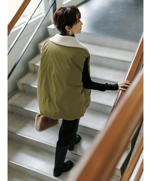 ボア衿リサイクルダウンベスト｜ミラオーウェンの通販｜&mall（アンド