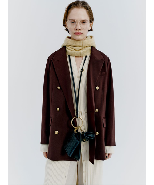 金釦ダブルブレストロングブレザー｜ミラオーウェンの通販｜&mall