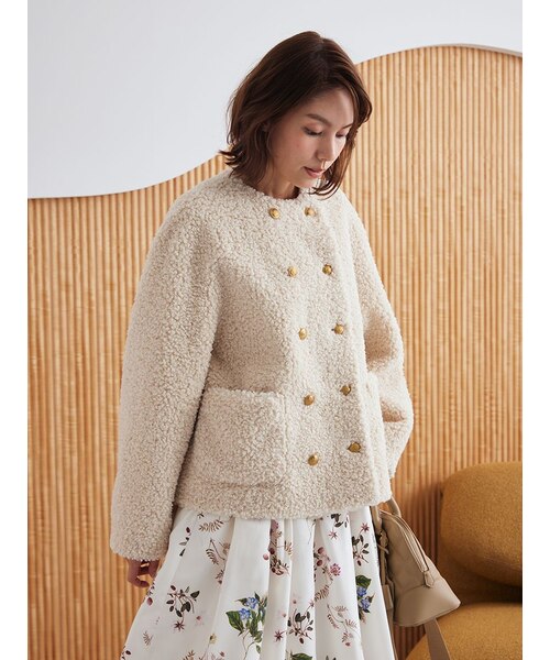 金釦カールファージャケット｜ミラオーウェンの通販｜&mall（アンド