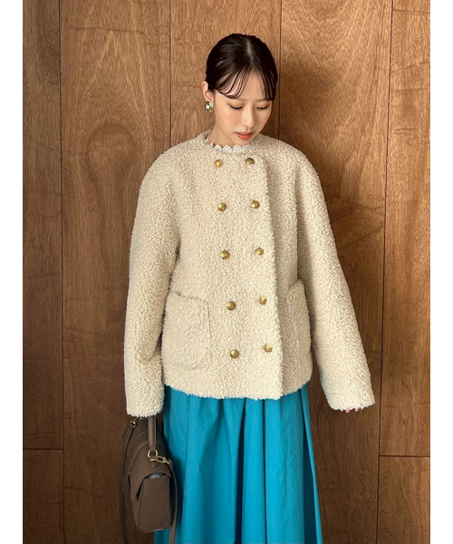 金釦カールファージャケット｜ミラオーウェンの通販｜&mall（アンド