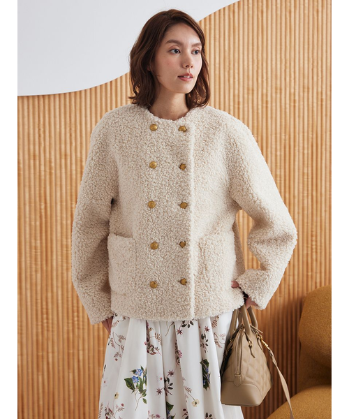 金釦カールファージャケット｜ミラオーウェンの通販｜&mall（アンド