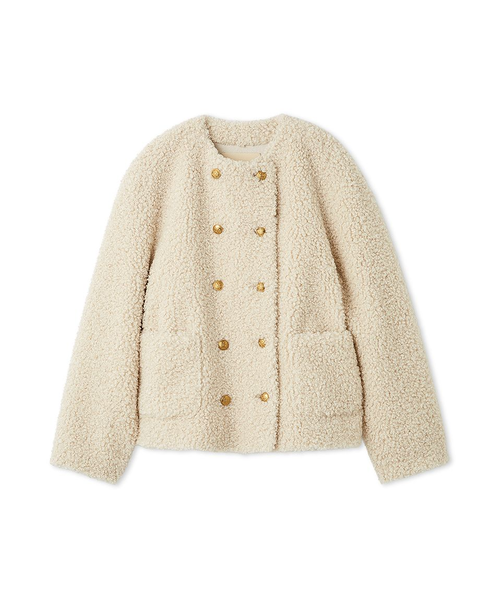 金釦カールファージャケット｜ミラオーウェンの通販｜&mall（アンド