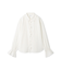 フリルカラーパフスリーブブラウス