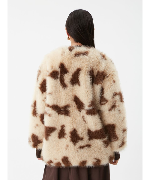 マルチマテリアルノーカラーファーコート｜ミラオーウェンの通販