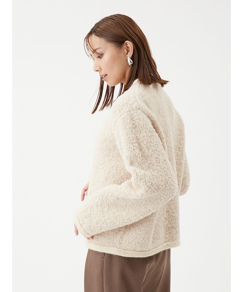 金釦テディラメニットジャケット｜ミラオーウェンの通販｜&mall