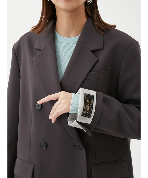 セットアップ対応】ターンバックダブルブレストジャケット｜ミラ