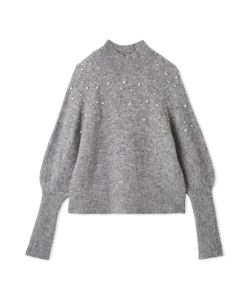 フォルムスリーブパールデザインニット｜ミラオーウェンの通販｜&mall