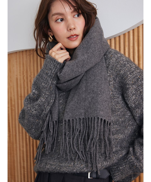 スパンコールVネックシャギーニット｜ミラオーウェンの通販｜&mall