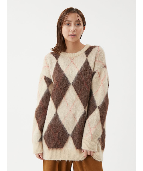 【Mila Owen】アルパカニットミニ丈ワンピース Mila Owen（ミラオーウェン）の「アルパカニットミニ丈ワンピース