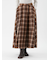 シャギーチェックタックマキシスカート