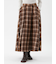 シャギーチェックタックマキシスカート