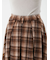 シャギーチェックタックマキシスカート
