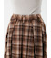 シャギーチェックタックマキシスカート