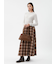 シャギーチェックタックマキシスカート