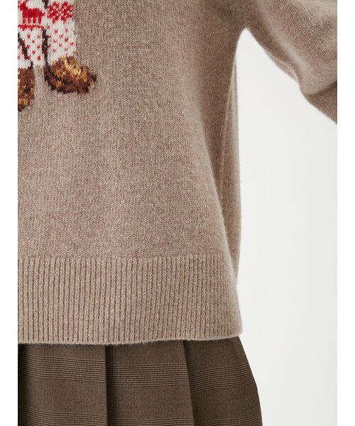 トイプードルクルーネックジャガードニット｜ミラオーウェンの通販